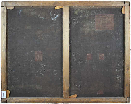 Ладыженский Геннадий Александрович. Сельский пейзаж с курами и лошадями